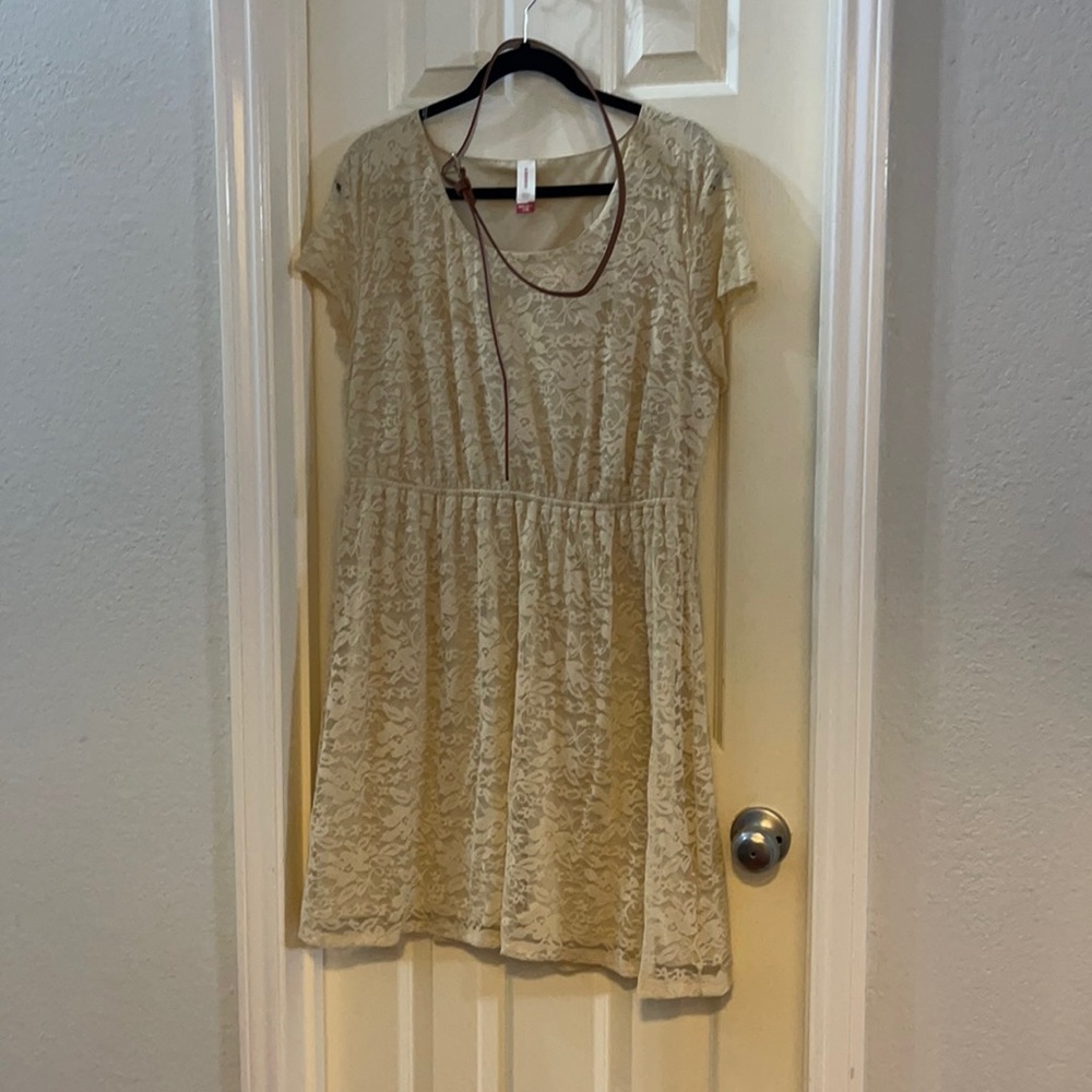 Cream lace dress